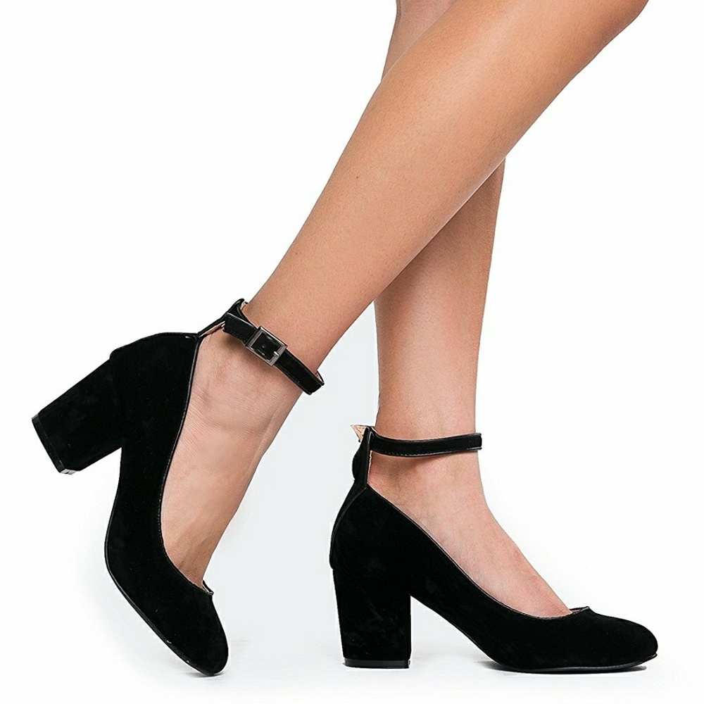 Black Chunky Heel